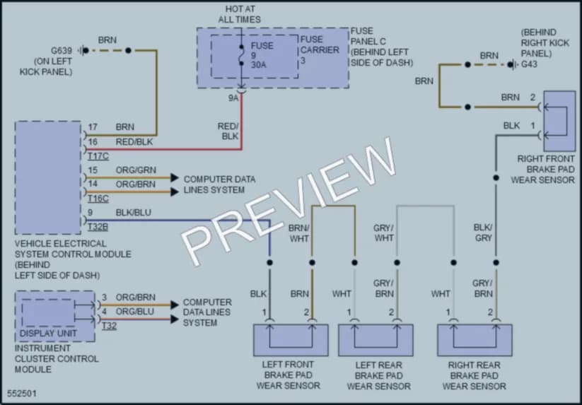 2017 Audi S8 Warning Systems wiring diagram preview