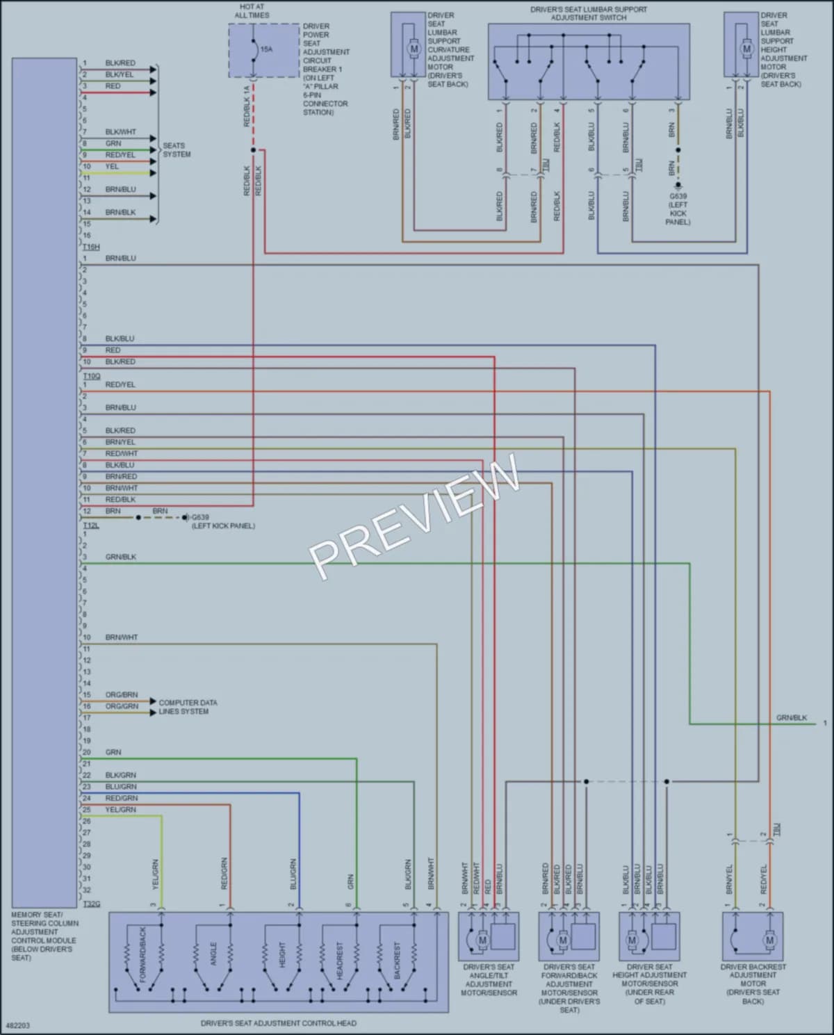 2017 Audi SQ5 Memory Systems wiring diagram preview