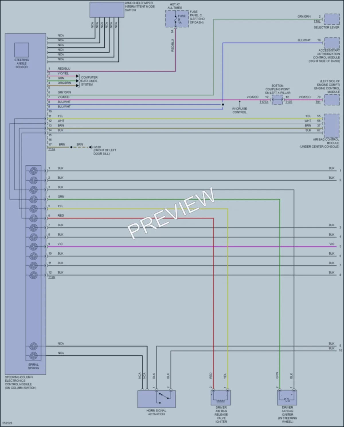 2017 Audi TT Body Control Modules wiring diagram preview