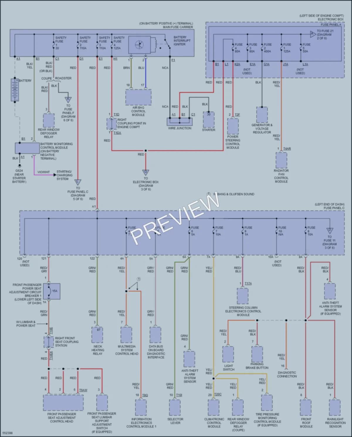 2017 Audi TTS Power Distribution wiring diagram preview