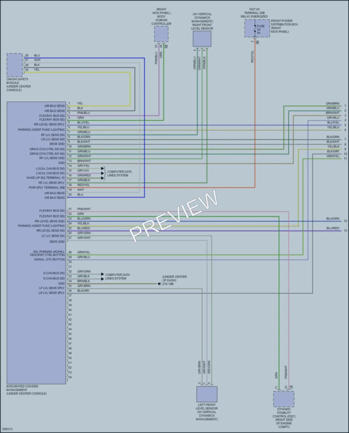2017 BMW X5 Electronic Suspension wiring diagram preview