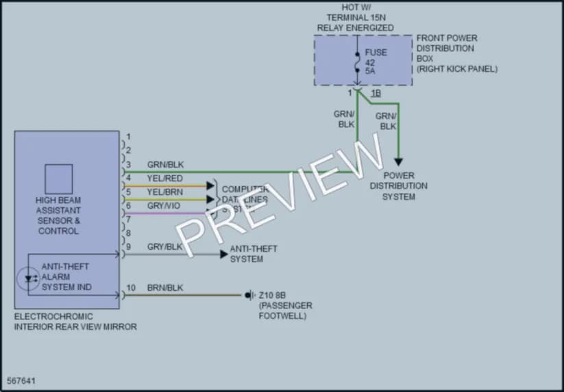 2017 BMW X5 Power Mirrors wiring diagram preview