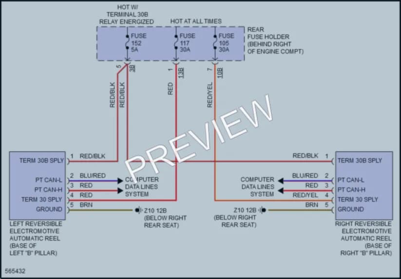 2017 BMW X5M Passive Restraints wiring diagram preview