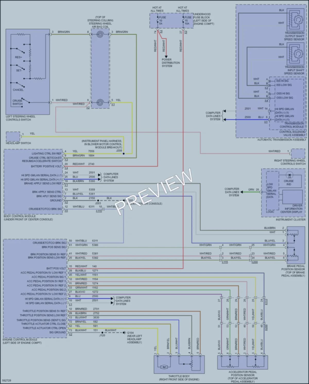2017 Buick Cascada Cruise Control wiring diagram preview
