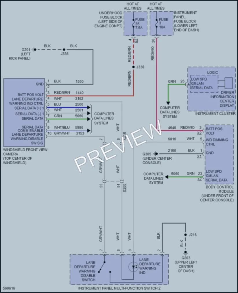 2017 Buick Cascada Navigation wiring diagram preview
