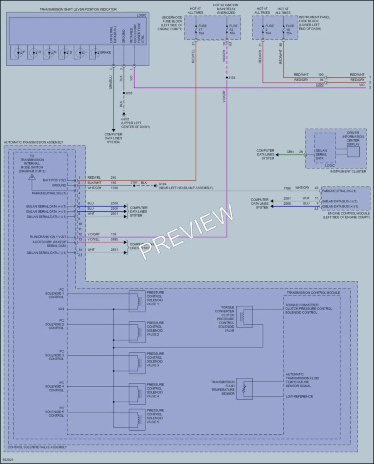 2017 Buick Cascada Transmission wiring diagram preview