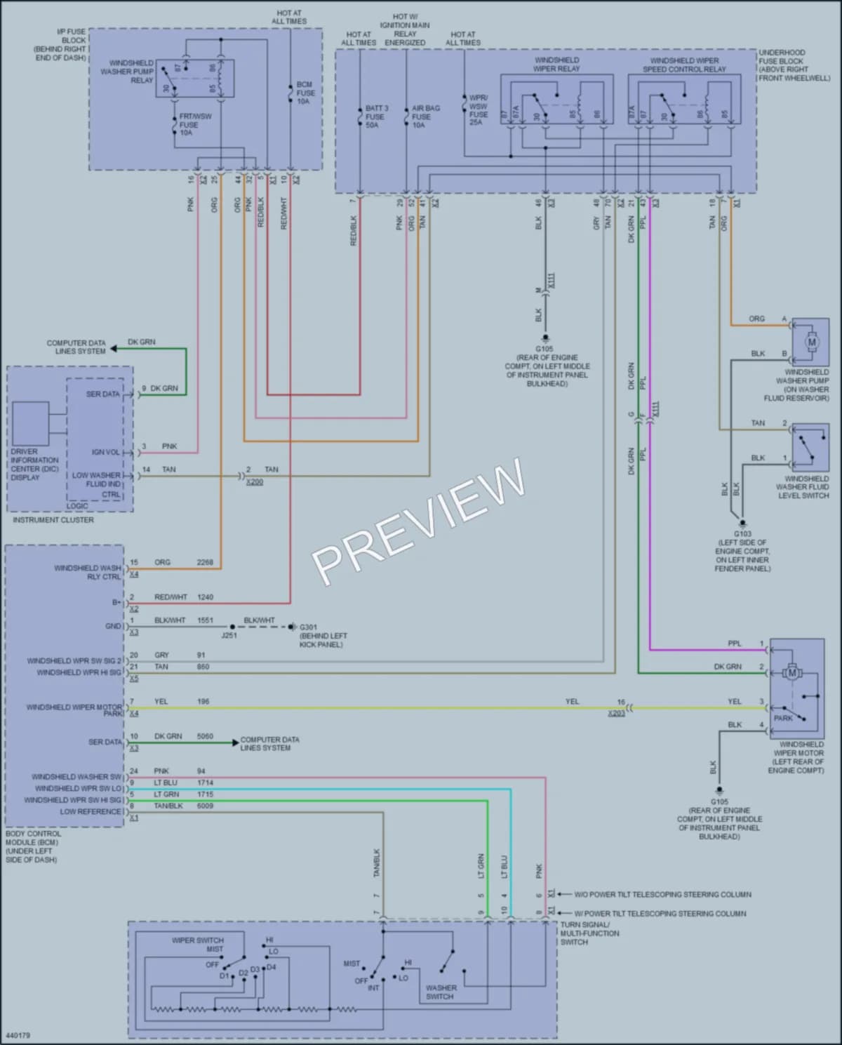 2017 Buick Enclave Wiper Washer wiring diagram preview