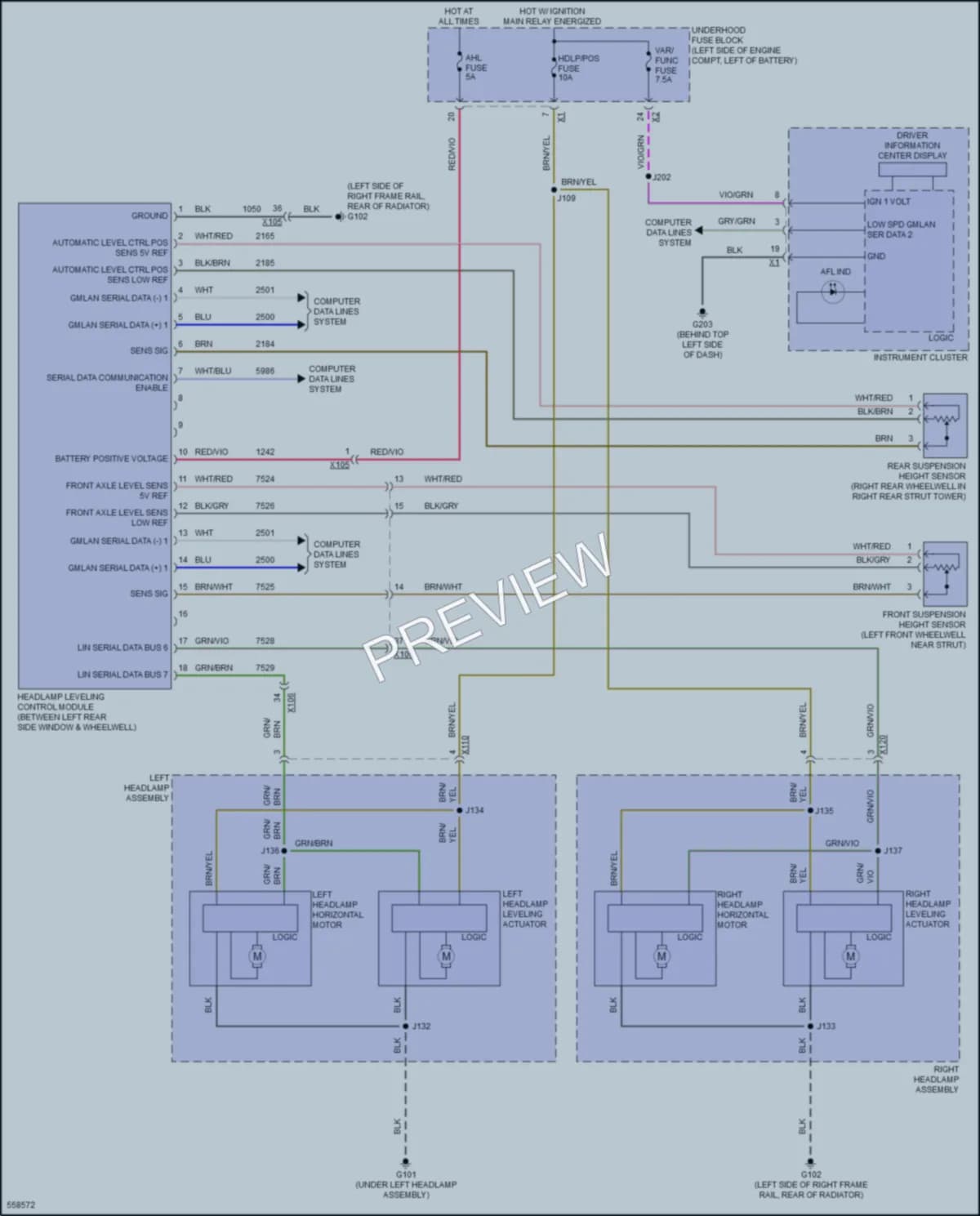 2017 Buick Envision Headlights wiring diagram preview