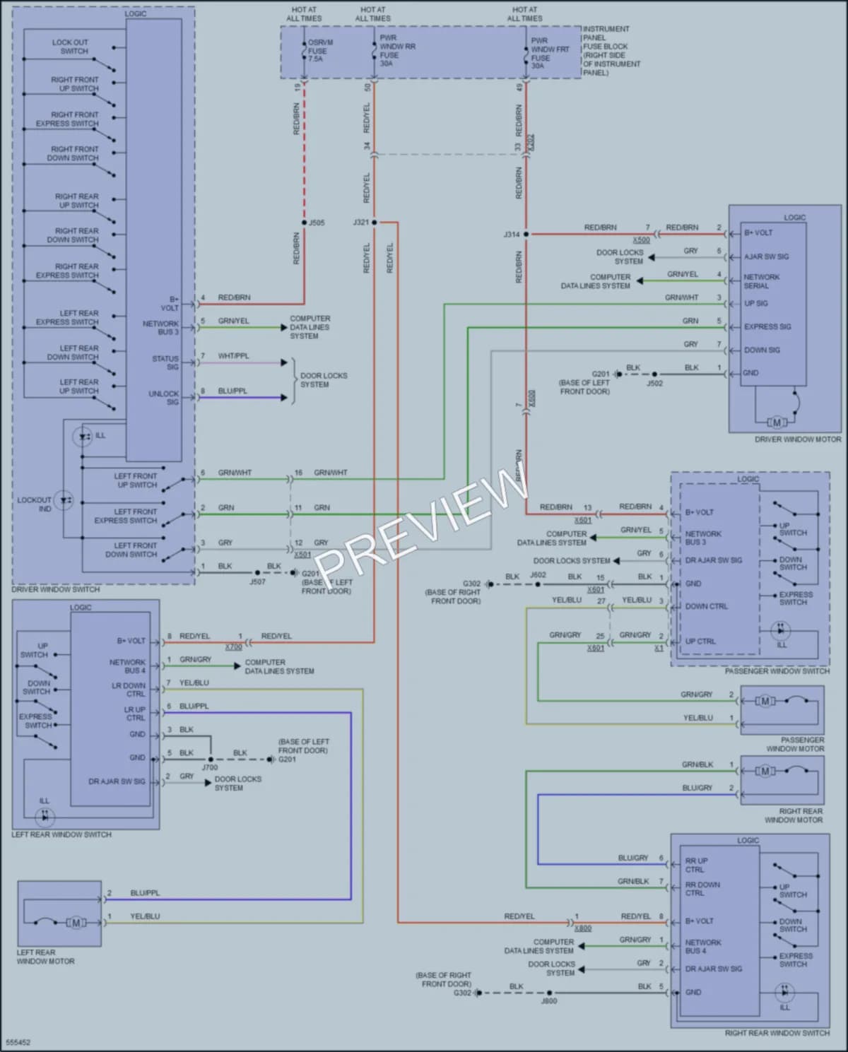 2017 Buick Envision Power Windows wiring diagram preview