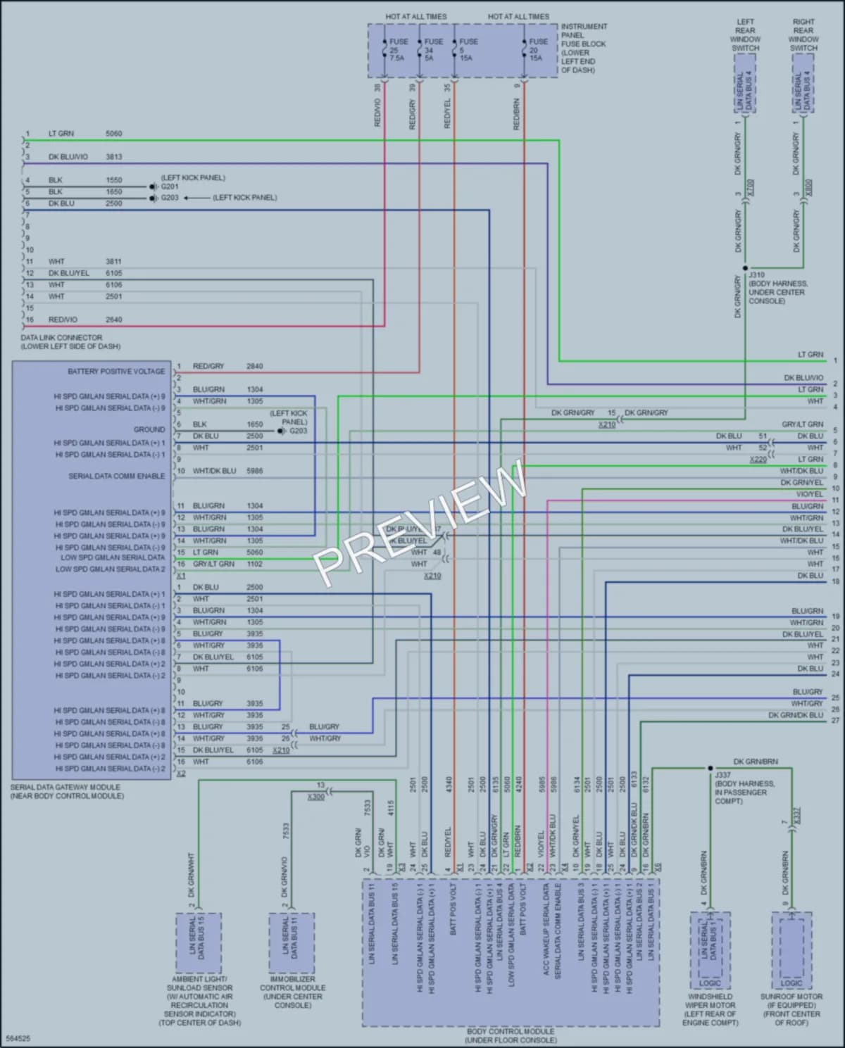 2017 Buick LaCrosse Computer Data Lines wiring diagram preview