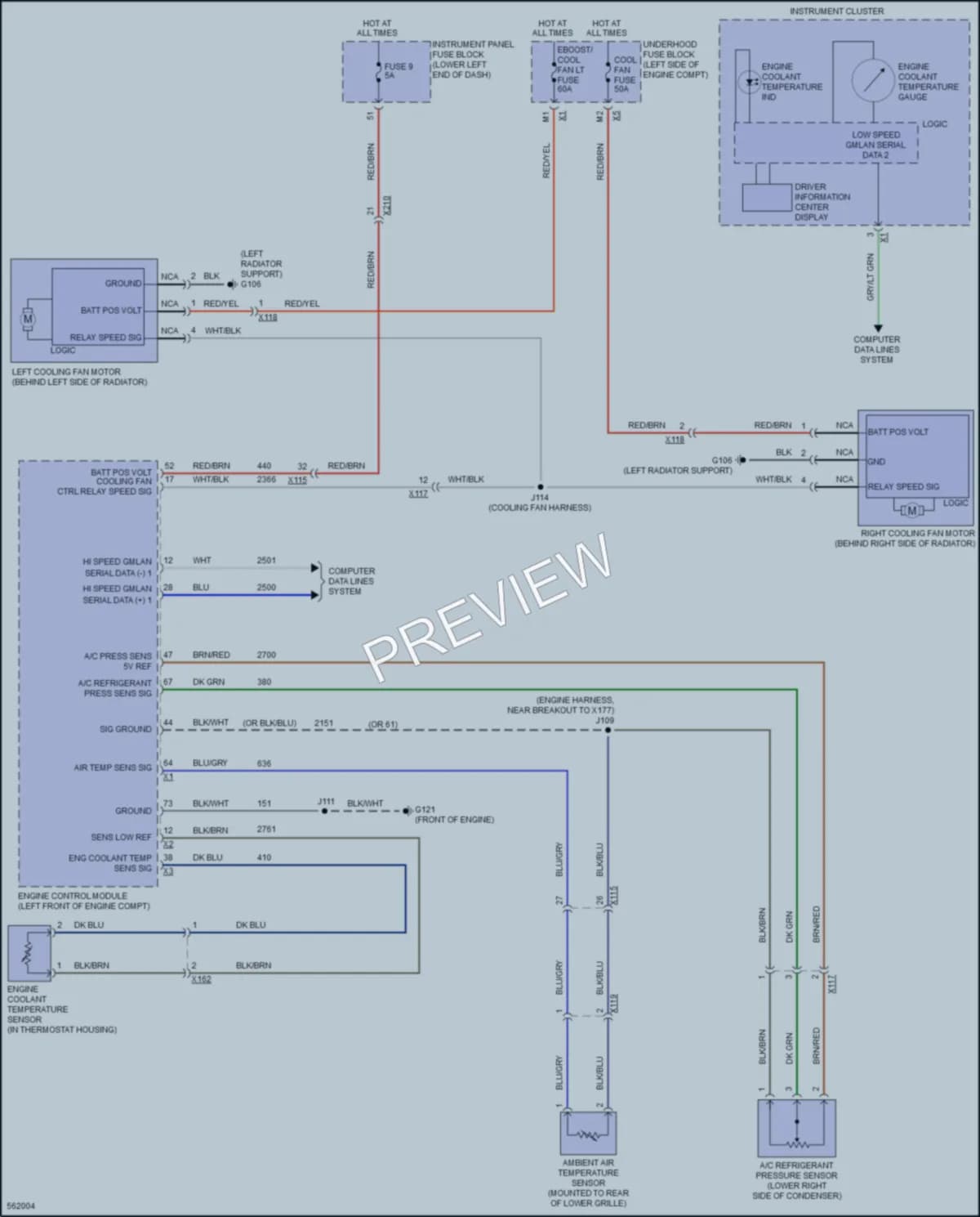 2017 Buick LaCrosse Cooling Fan wiring diagram preview