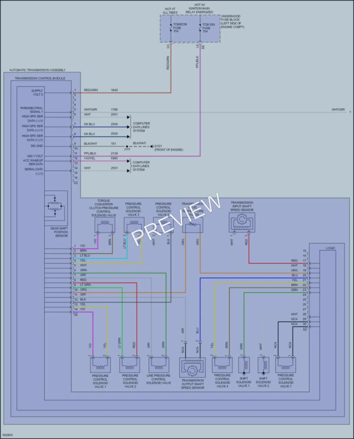 2017 Buick LaCrosse Transmission wiring diagram preview