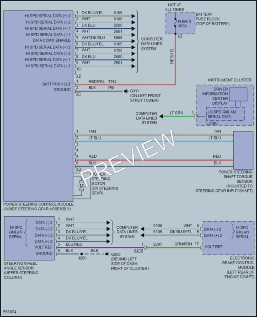 2017 Buick Regal Electronic Power Steering wiring diagram preview
