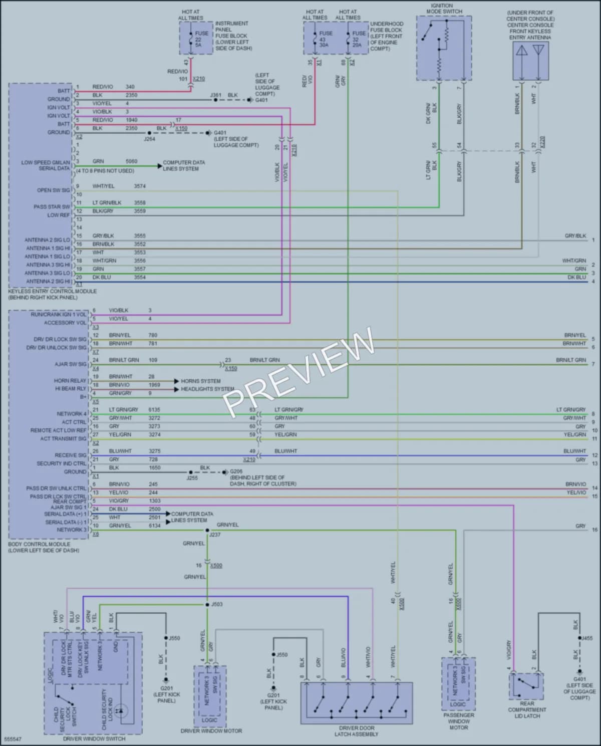 2017 Buick Regal Power Door Locks wiring diagram preview