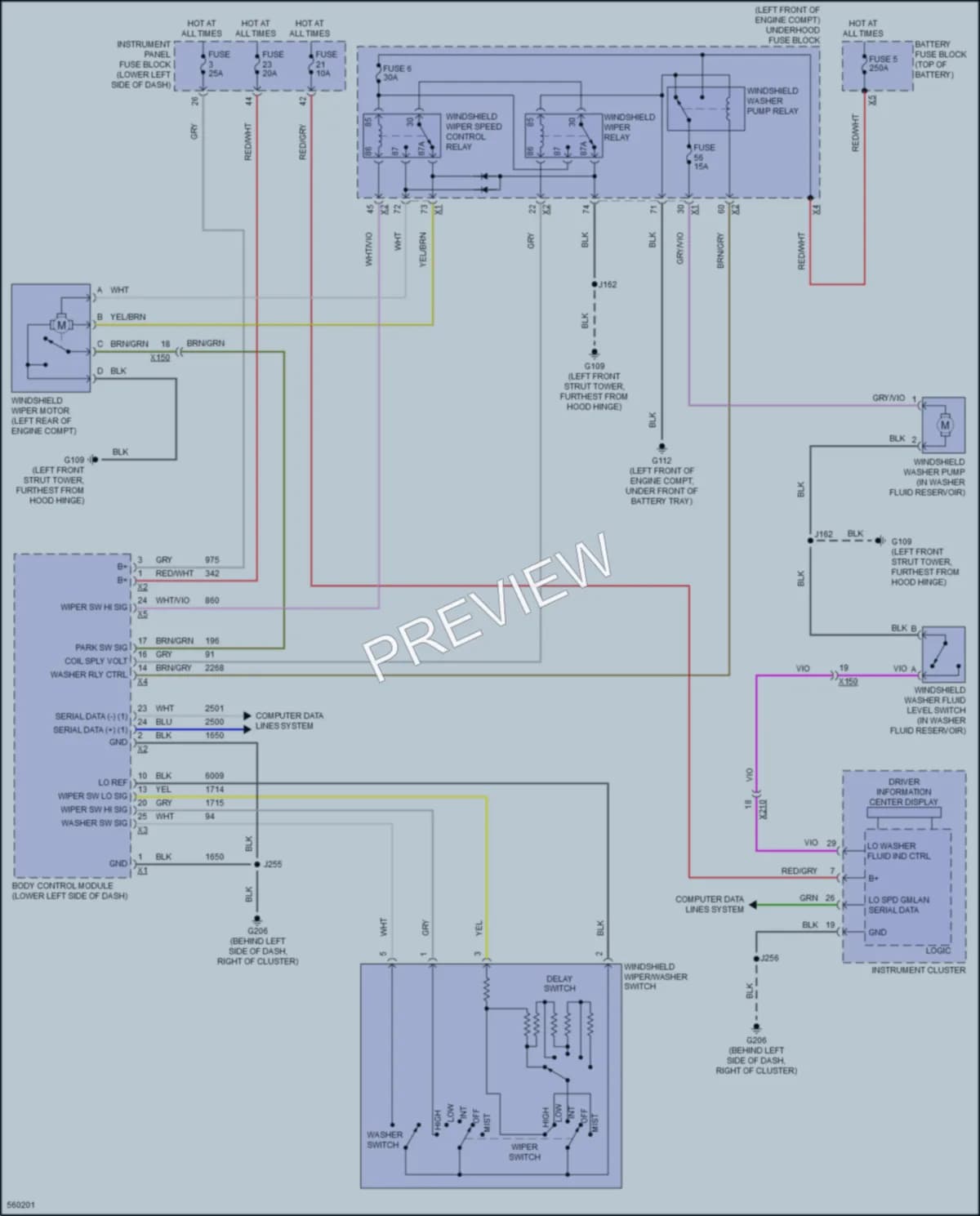 2017 Buick Regal Wiper Washer wiring diagram preview