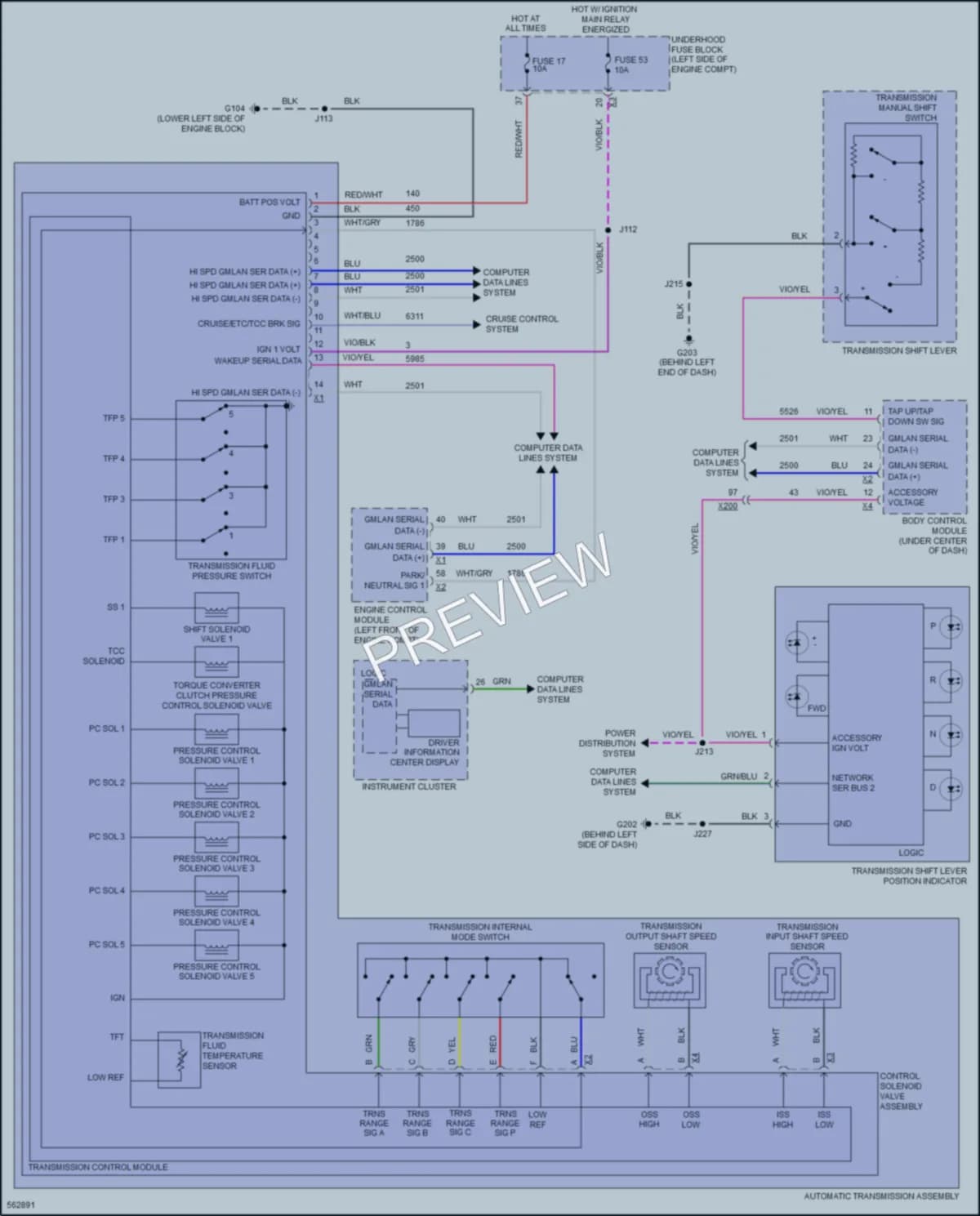 2017 Buick Verano Transmission wiring diagram preview