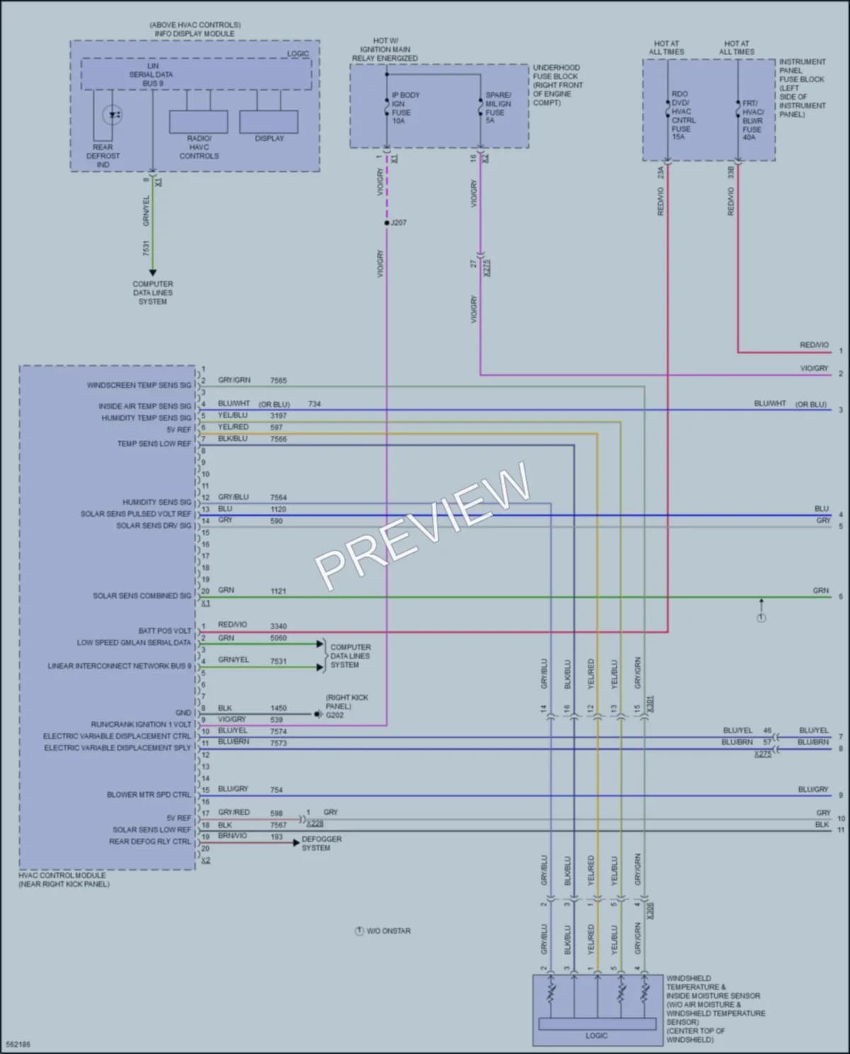 2017 Cadillac ATS Air Conditioning wiring diagram preview