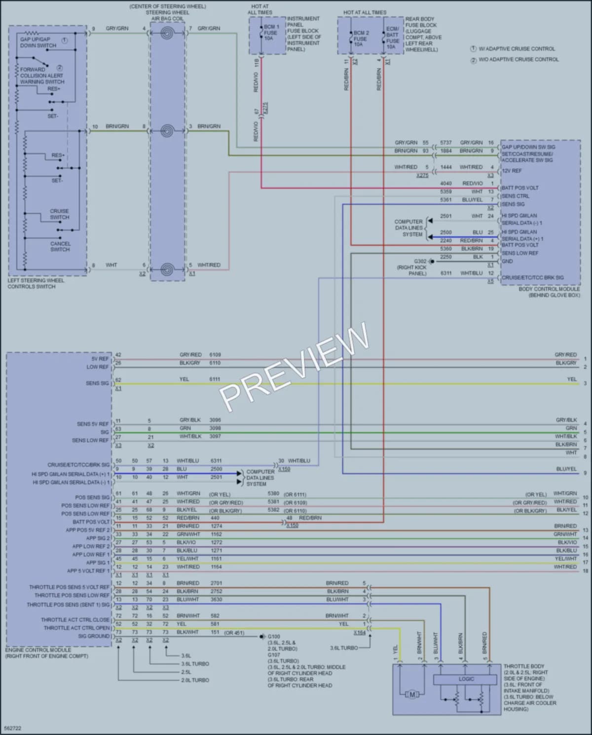 2017 Cadillac ATS Cruise Control wiring diagram preview