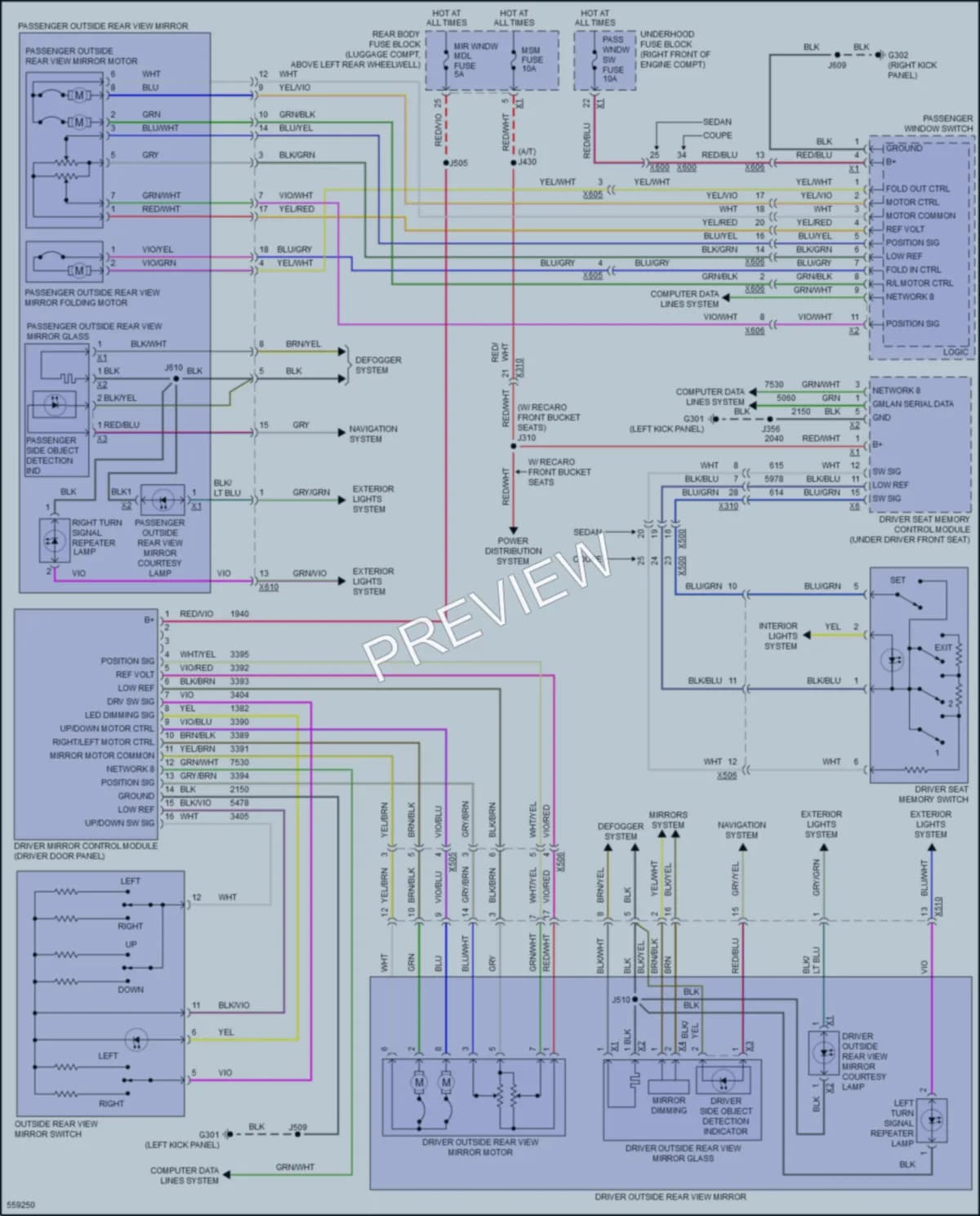 2017 Cadillac ATS Memory Systems wiring diagram preview
