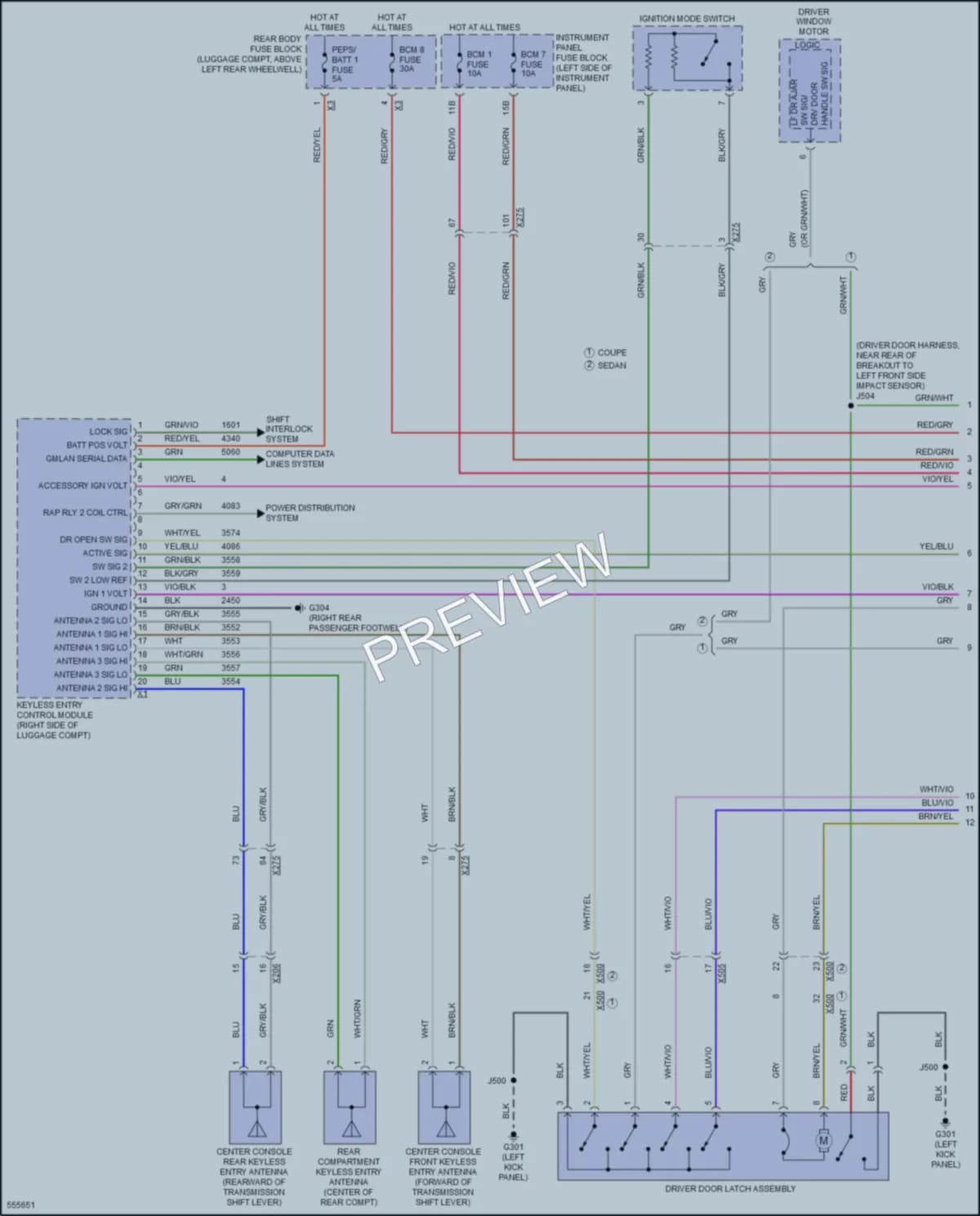 2017 Cadillac ATSV Anti Theft wiring diagram preview