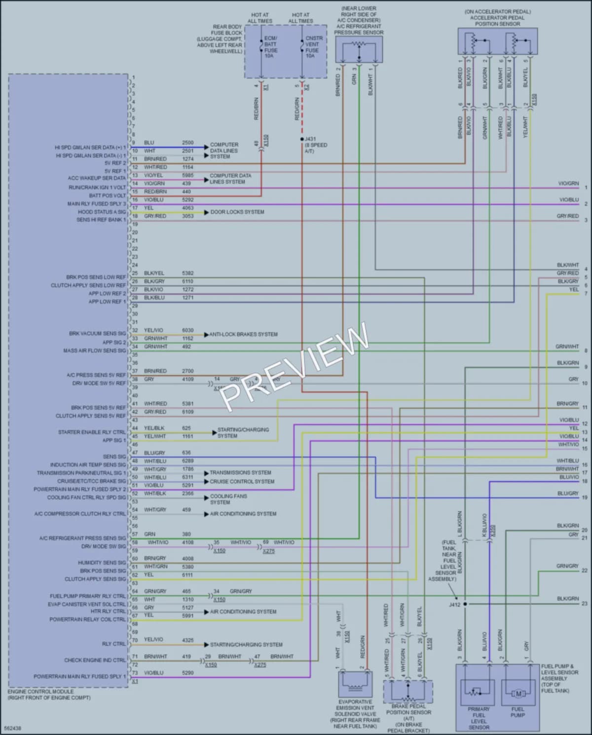 2017 Cadillac ATSV Engine Performance wiring diagram preview