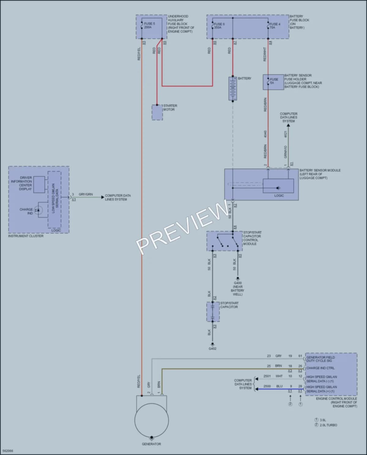 2017 Cadillac ATSV Starting Charging wiring diagram preview