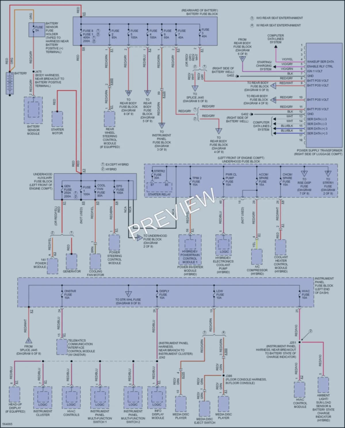 2017 Cadillac CT6 Power Distribution wiring diagram preview