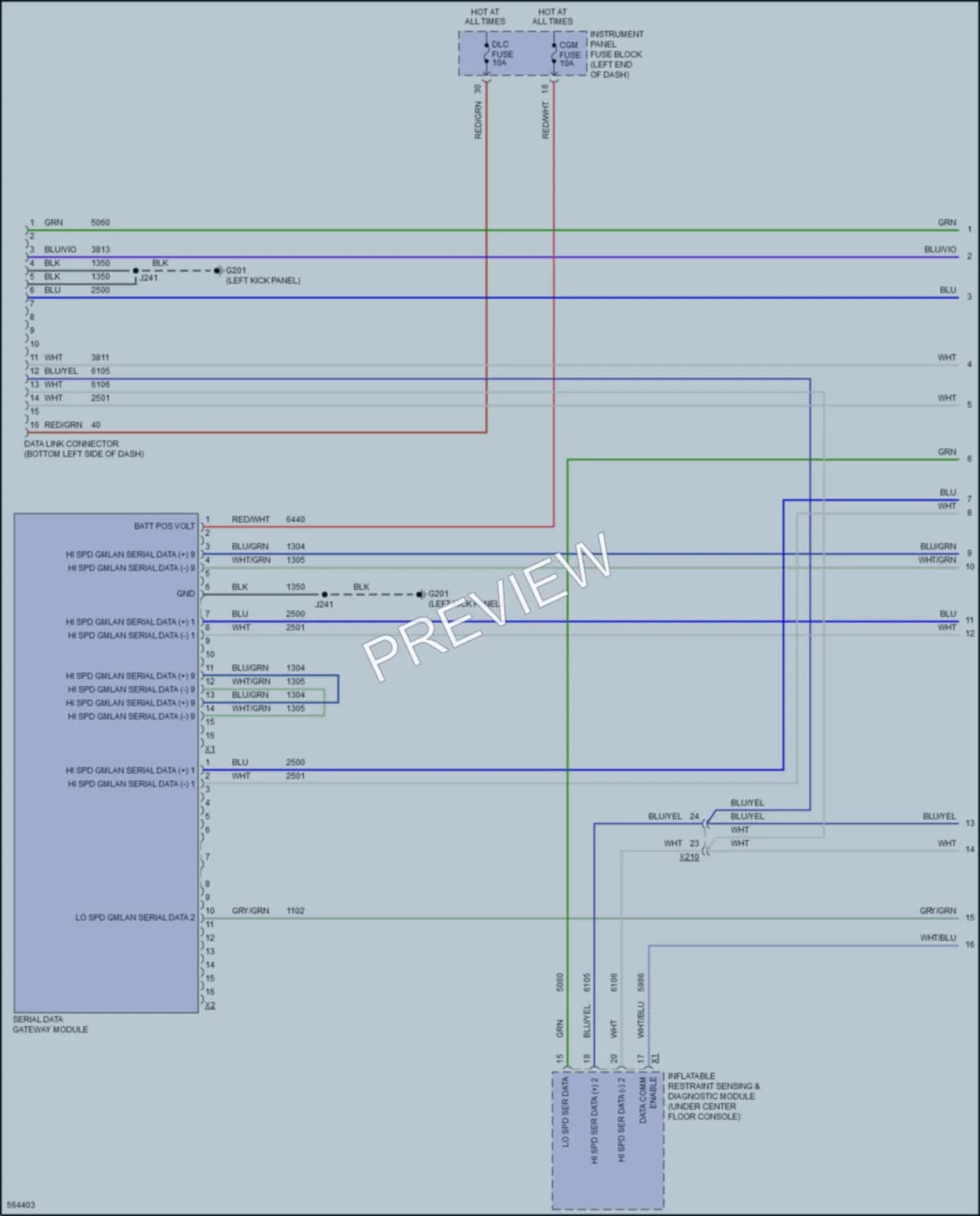 2017 Cadillac CT6PlugIn Computer Data Lines wiring diagram preview