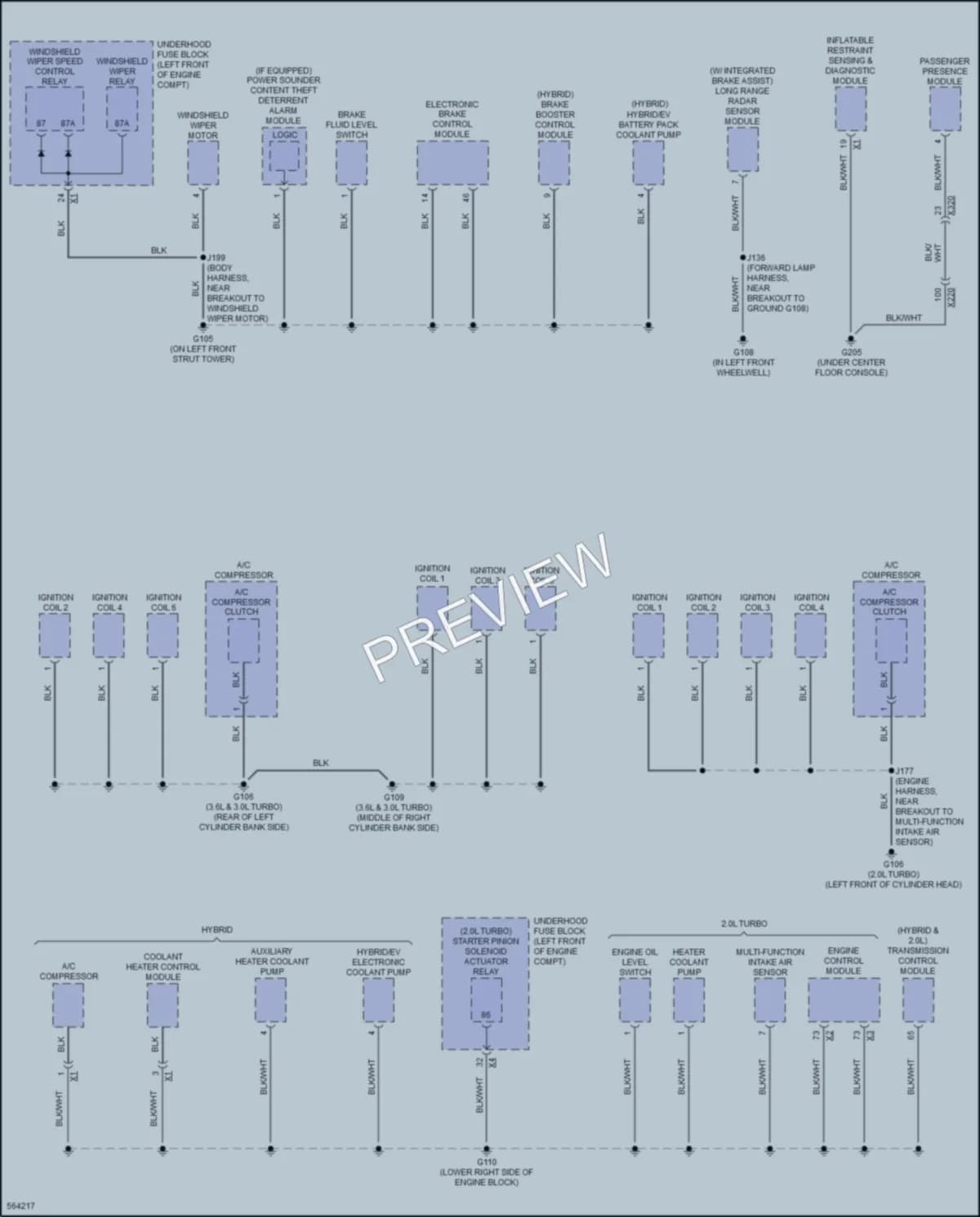 2017 Cadillac CT6PlugIn Ground Distribution wiring diagram preview