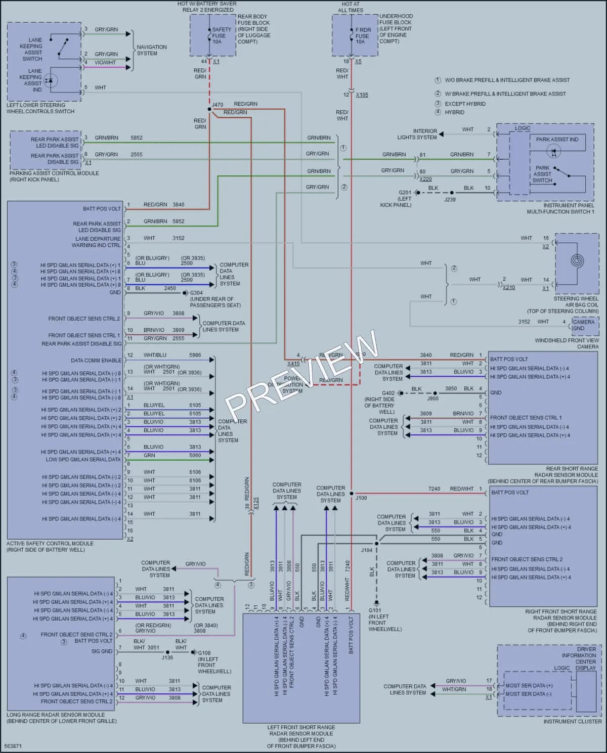 2017 Cadillac CT6PlugIn Instrument Cluster wiring diagram preview