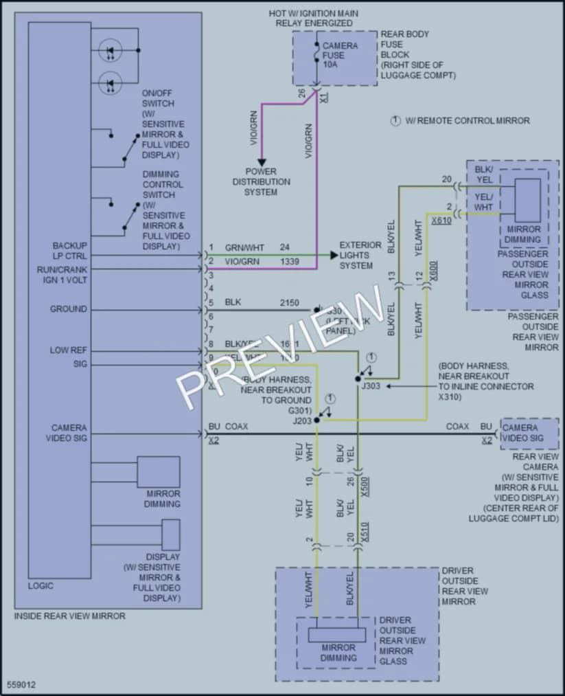2017 Cadillac CT6PlugIn Power Mirrors wiring diagram preview