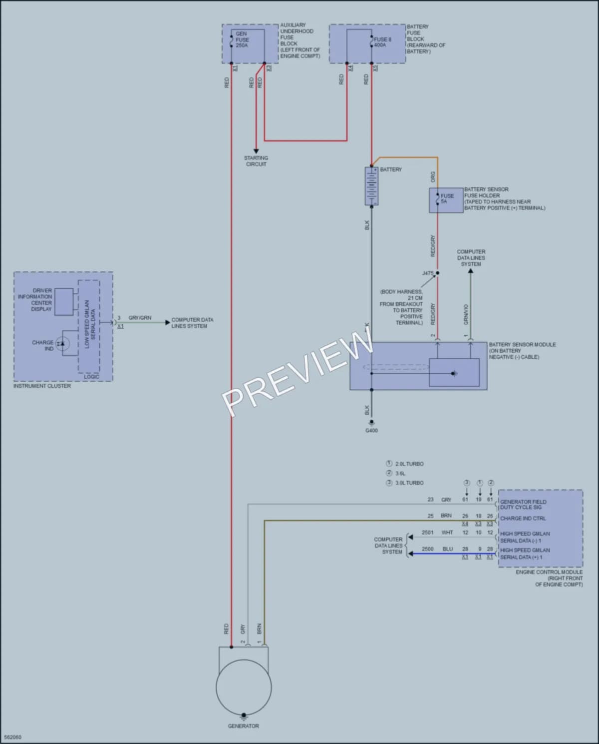2017 Cadillac CT6PlugIn Starting Charging wiring diagram preview