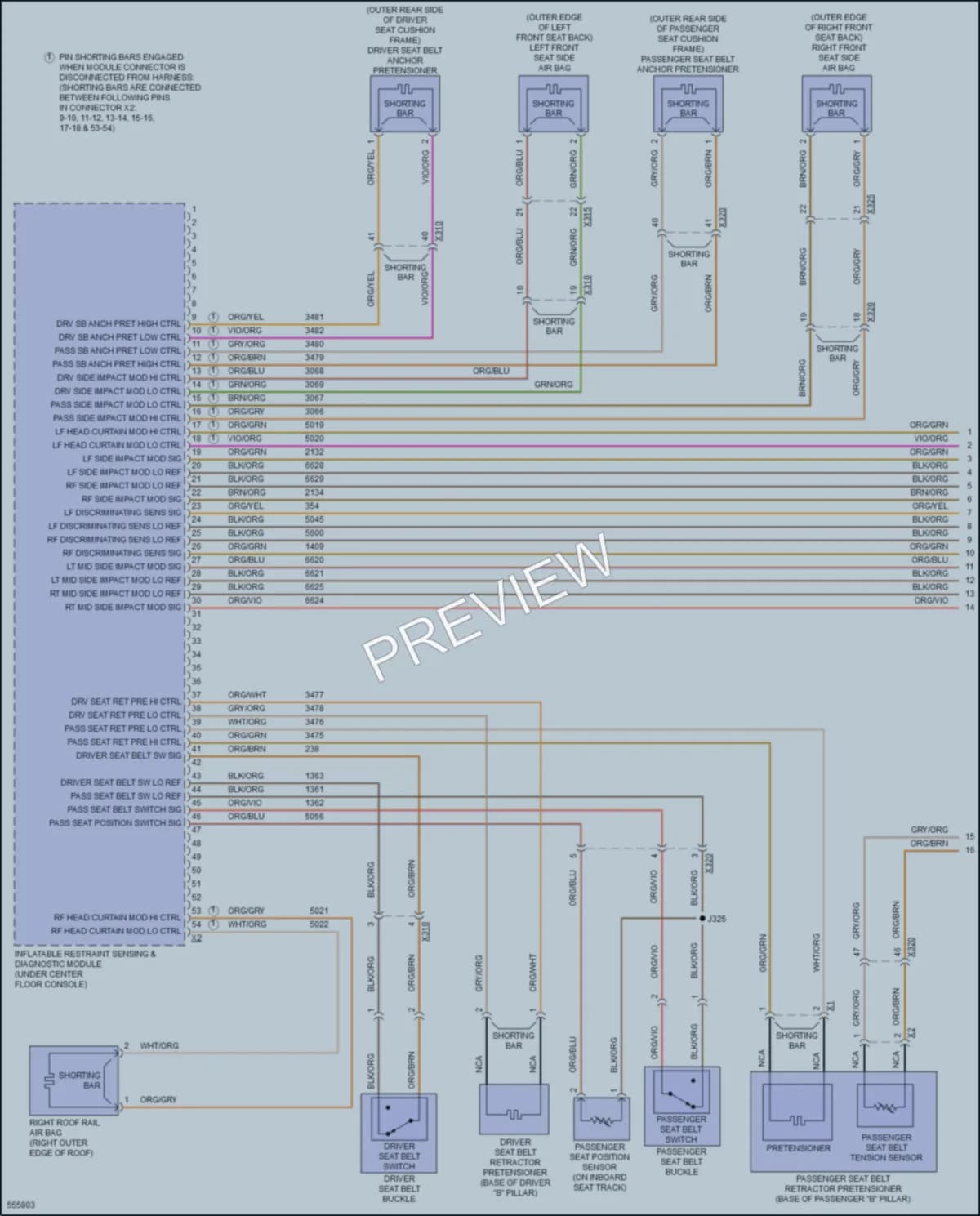 2017 Cadillac CT6PlugIn Supplemental Restraints wiring diagram preview