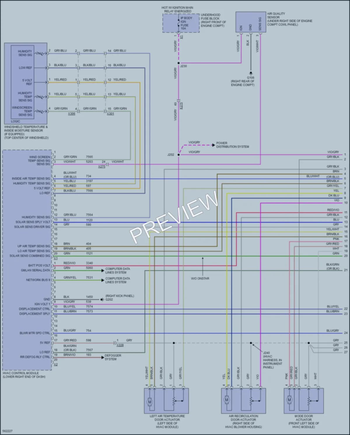 2017 Cadillac CTS Air Conditioning wiring diagram preview