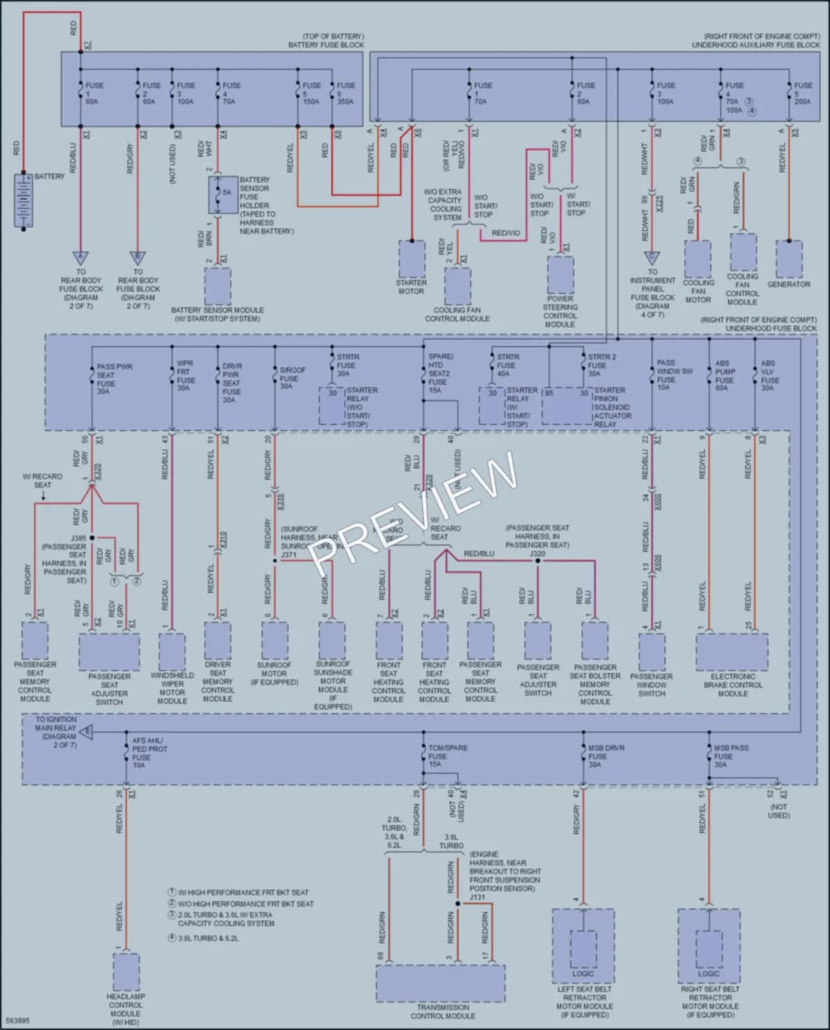 2017 Cadillac CTS Power Distribution wiring diagram preview