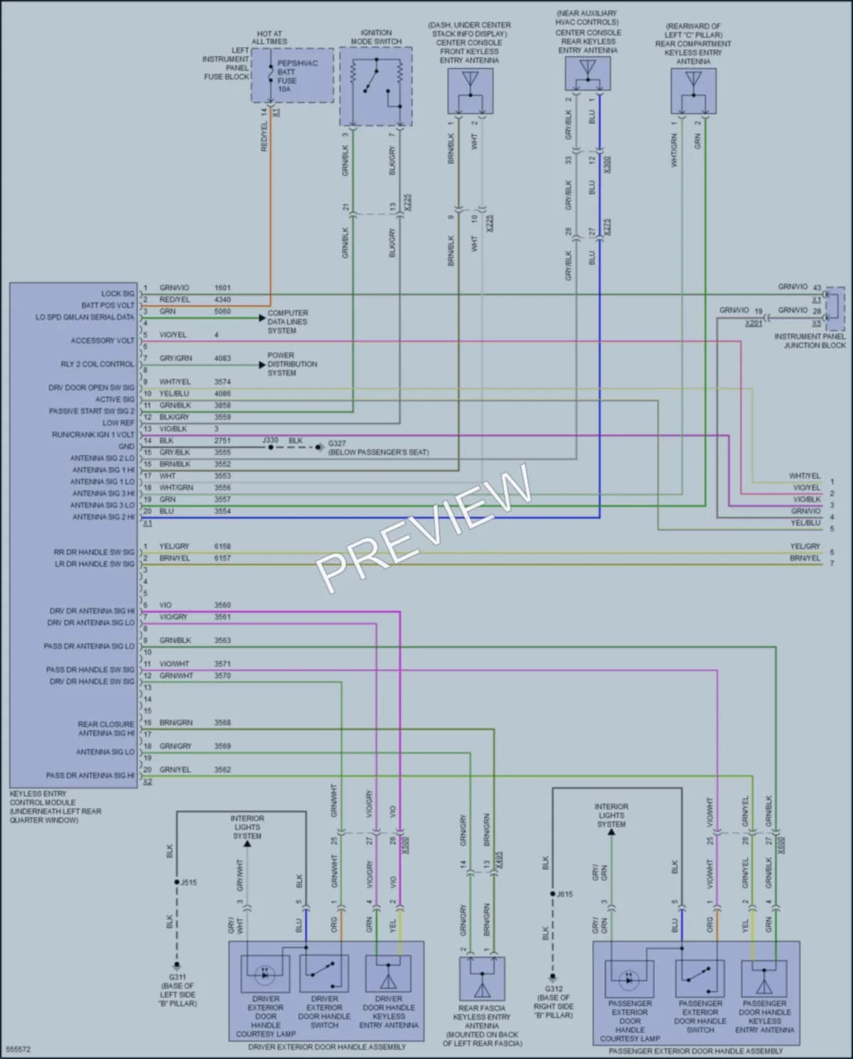 2017 Cadillac Escalade Power Door Locks wiring diagram preview