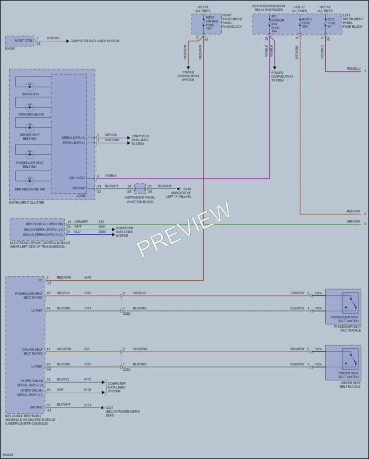2017 Cadillac Escalade Warning Systems wiring diagram preview