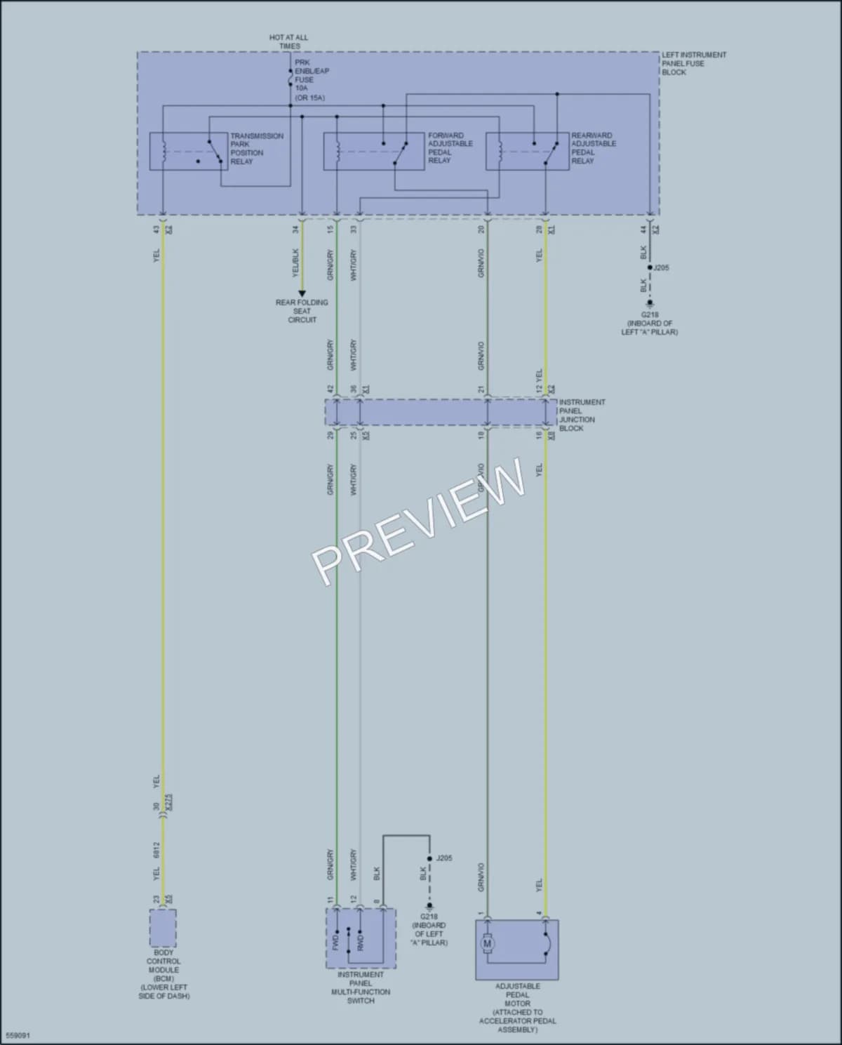 2017 Cadillac EscaladeESV Power Seats wiring diagram preview