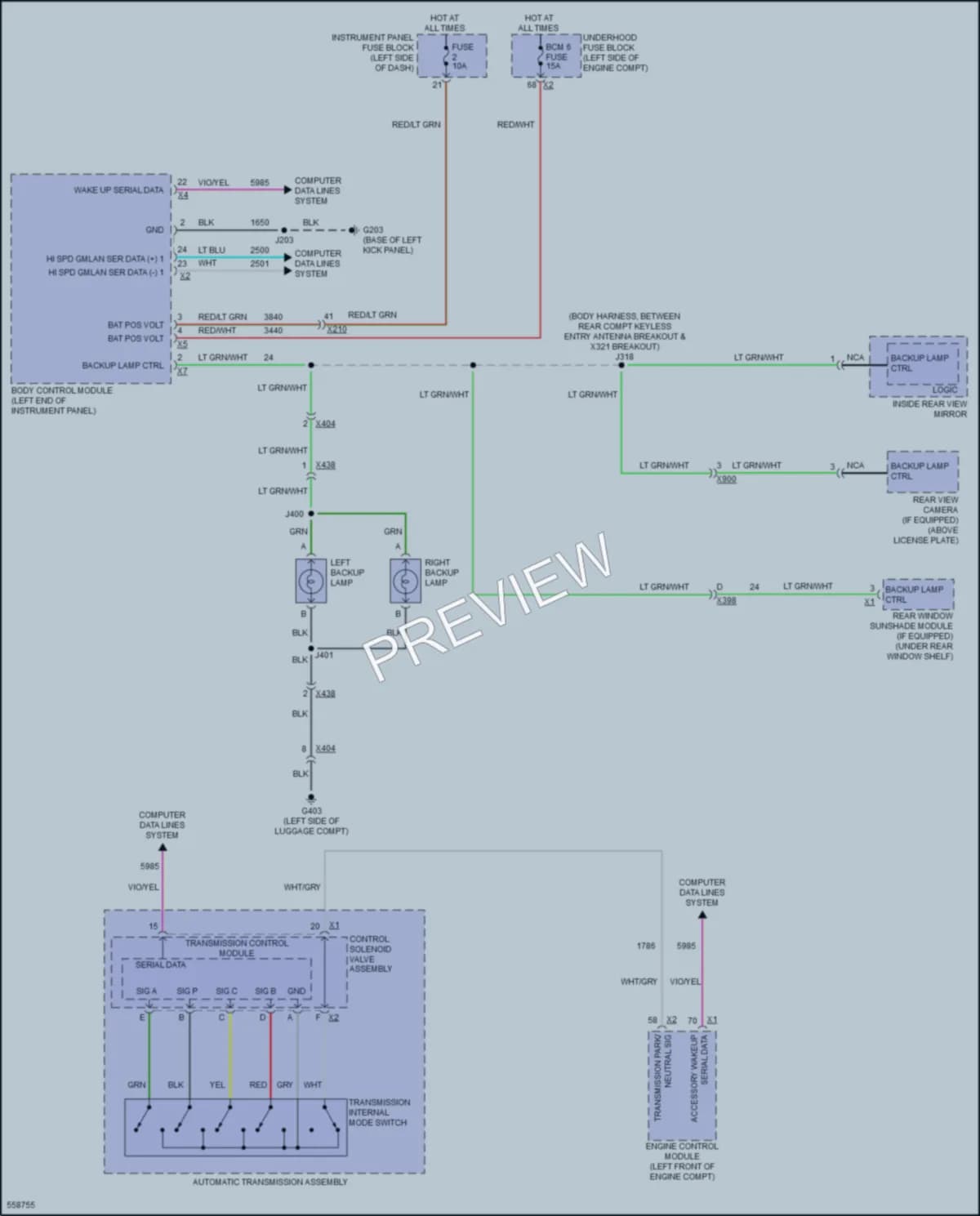 2017 Cadillac XTS Exterior Lights wiring diagram preview