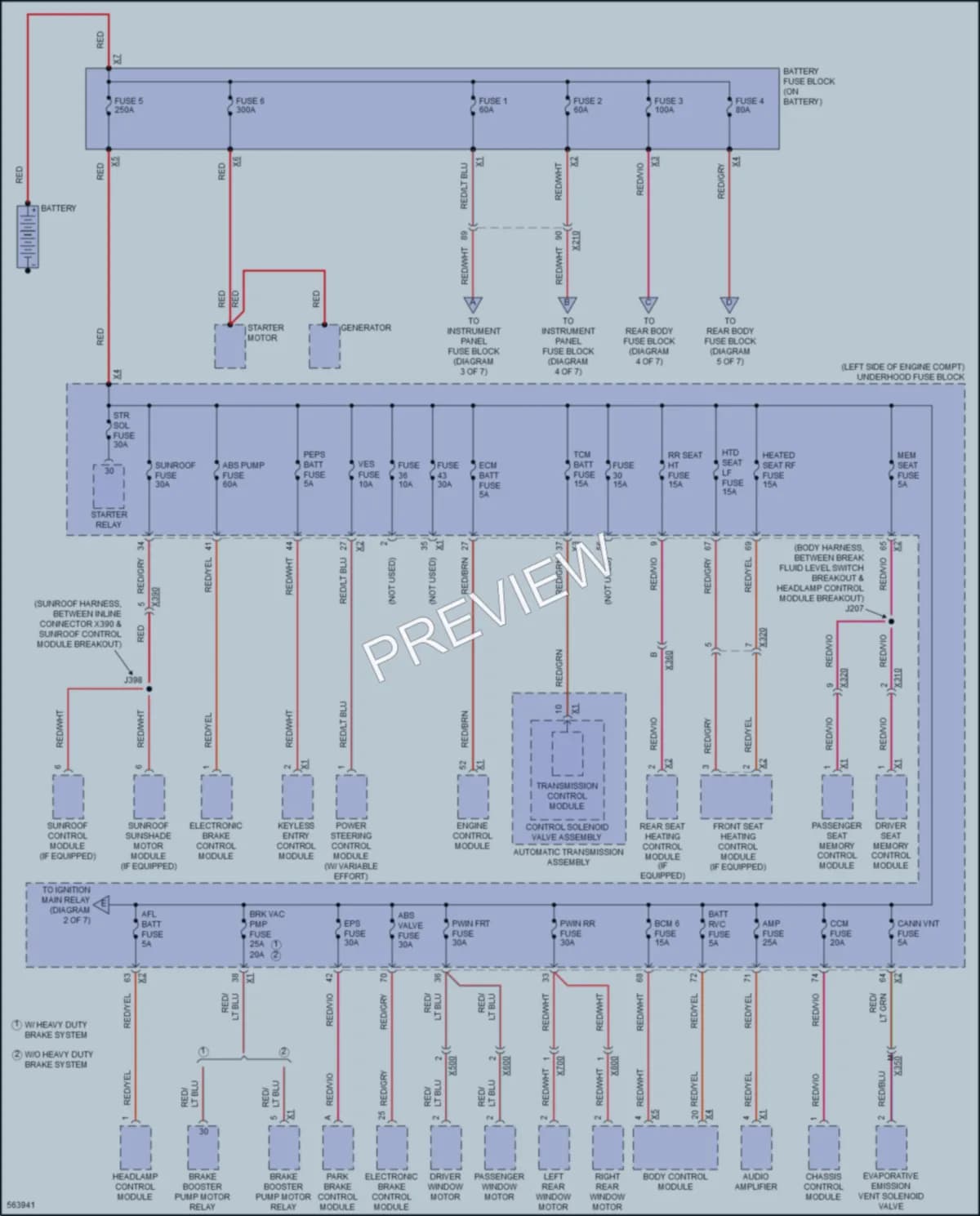 2017 Cadillac XTS Power Distribution wiring diagram preview