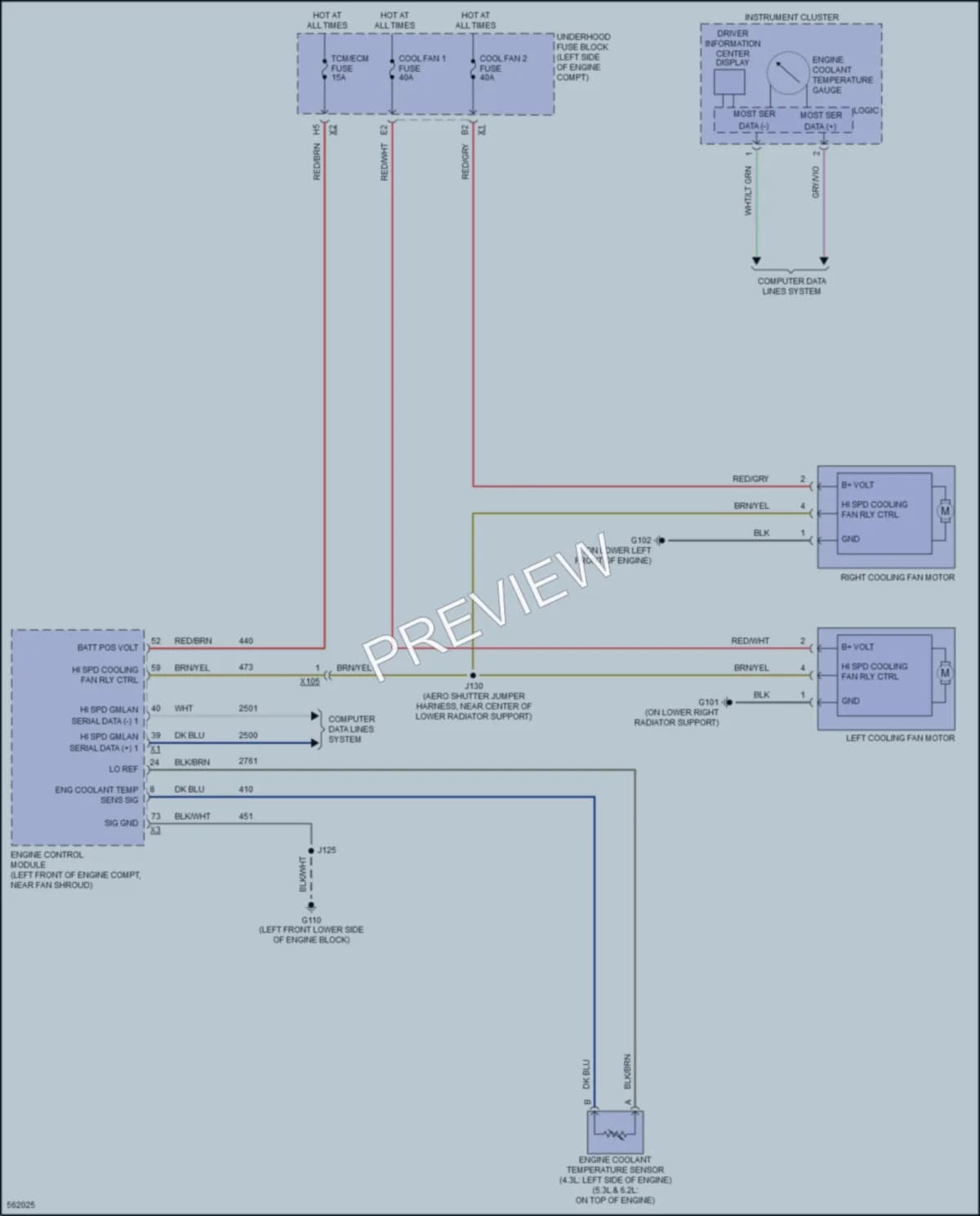 2017 Chevrolet 1500Silverado Cooling Fan wiring diagram preview