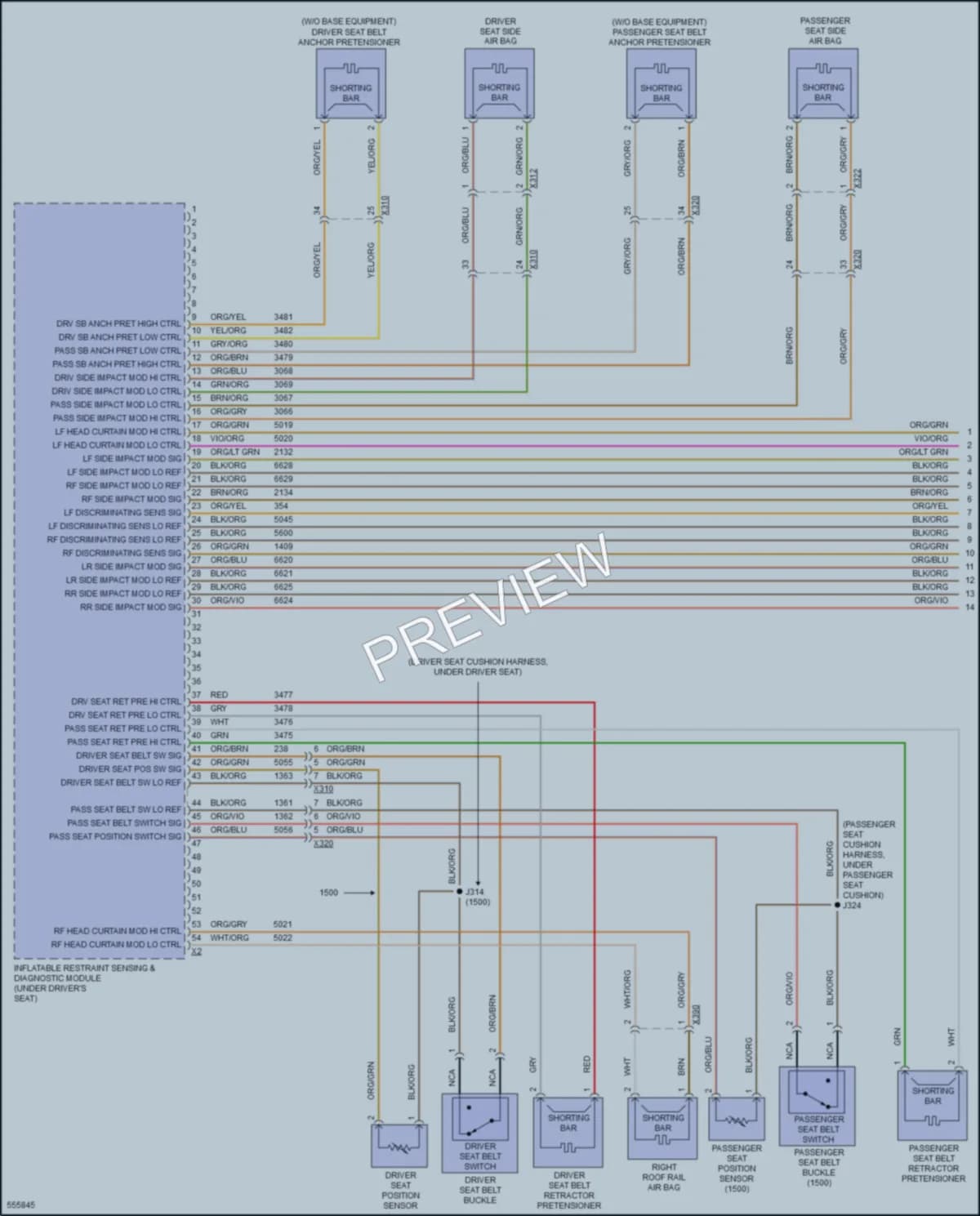 2017 Chevrolet 1500Silverado Supplemental Restraints wiring diagram preview