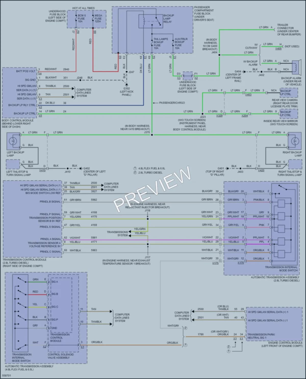 2017 Chevrolet 2500Express Exterior Lights wiring diagram preview