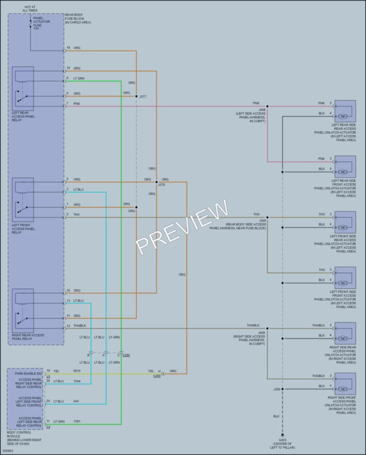 2017 Chevrolet 2500Express Trunk Tailgate Fuel Door wiring diagram preview