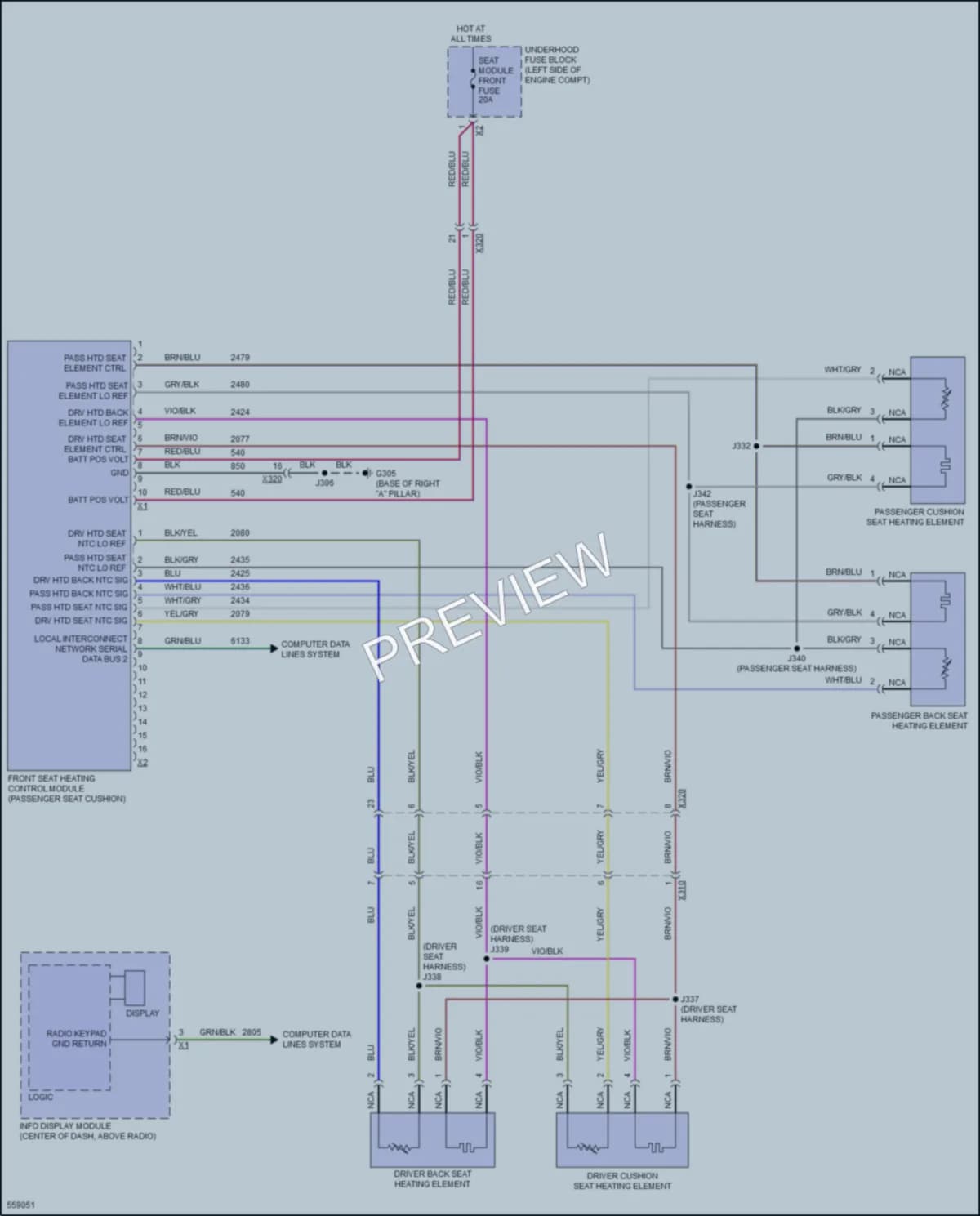 2017 Chevrolet Bolt Power Seats wiring diagram preview