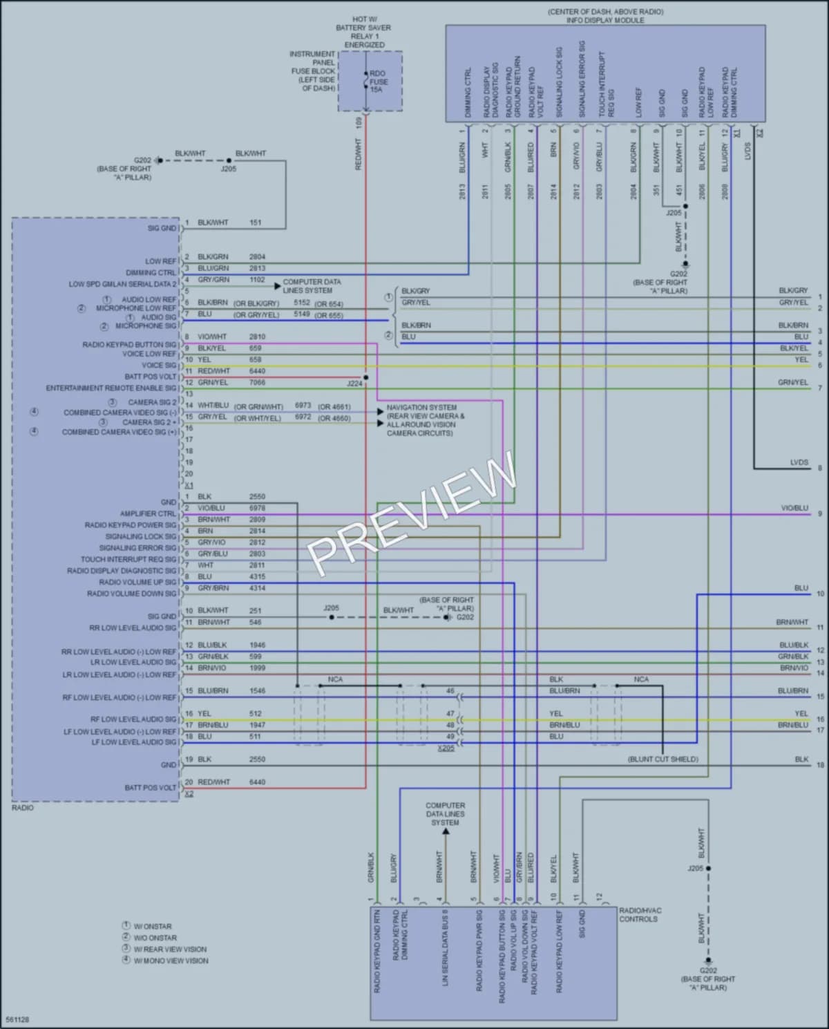 2017 Chevrolet Bolt Radio wiring diagram preview