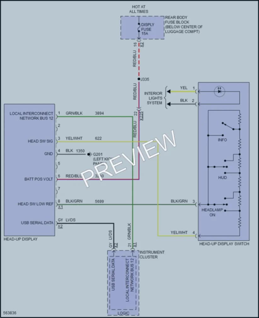 2017 Chevrolet Camaro Instrument Cluster wiring diagram preview