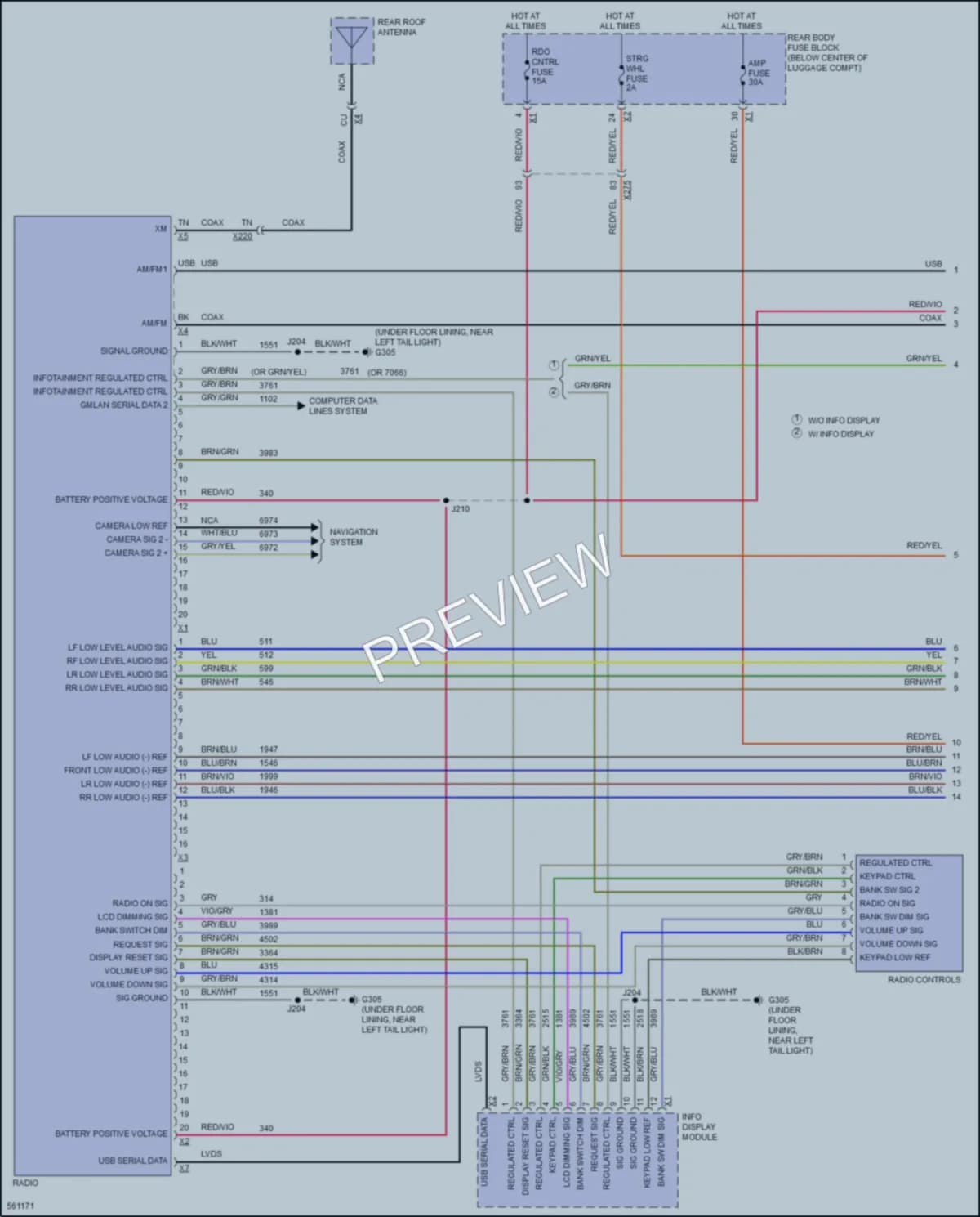 2017 Chevrolet Camaro Radio wiring diagram preview