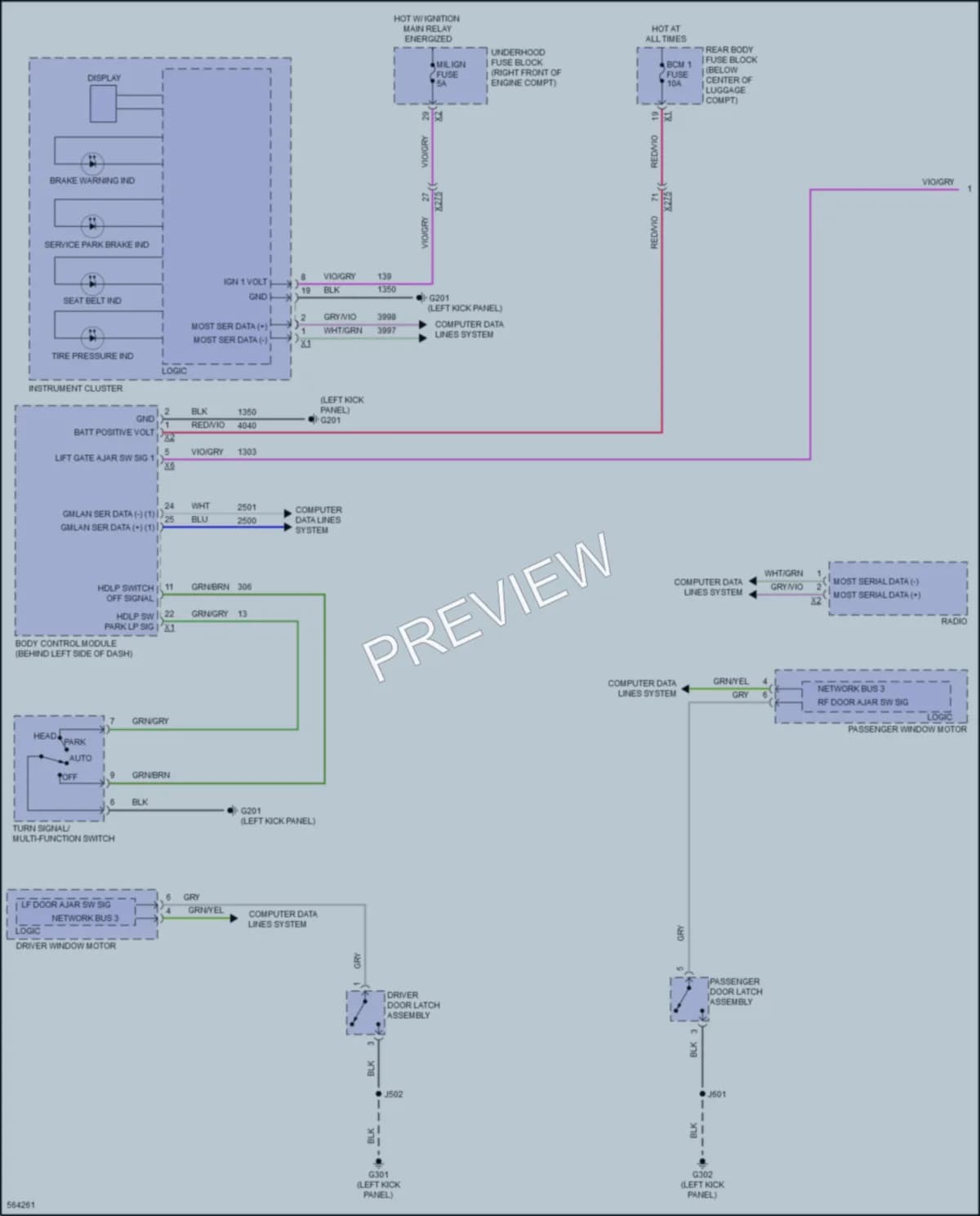 2017 Chevrolet Camaro Warning Systems wiring diagram preview