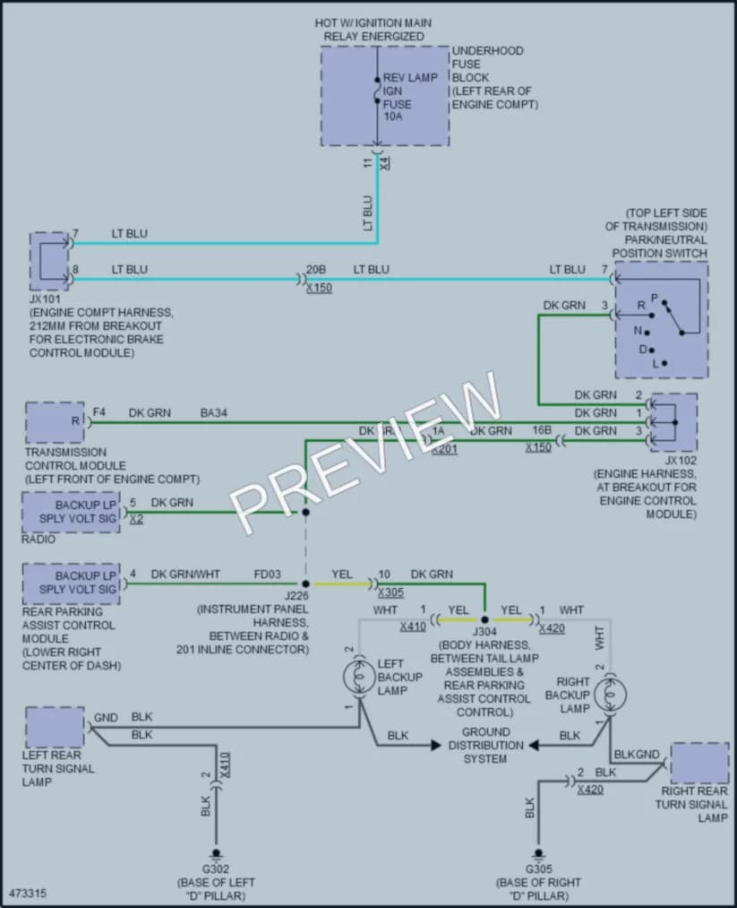2017 Chevrolet CityExpress Exterior Lights wiring diagram preview